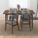 Carlos Solid Wood Dining Table - rustic wood
