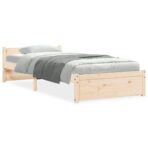 Solid Wood Bed Base, Durable Pine Construction – Without Mattress - home furniture