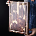 Kitchen Household Parquet Solid Wood Cutting Board - furniture piece