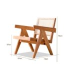 Mid-ancient Solid Wood Rattan Balcony Leisure Chair Furniture - quality furniture