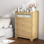 Wooden Bedroom With 4 Drawers And Dressing Table - home accessories