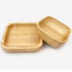 Japanese rubber wood square plate - interior design