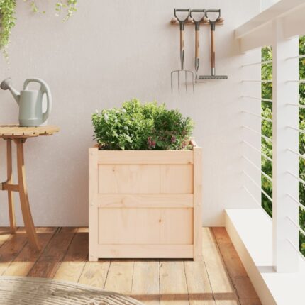 planter 50x solid pine wood planter 2 - natural wood