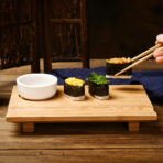 Bamboo wood sushi plate - interior design