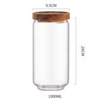 Home Kitchen Acacia Wood Sealed Storage Jar - quality furniture