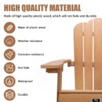 TALE Adirondack Chair Backyard Outdoor Furniture Painted Seating With Cup Holder All-Weather And Fade-Resistant Plastic Wood For Lawn Patio - interior decor