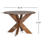 Round Dining Table Modern Farmhouse Kitchen Table, Cherry - decorative item