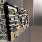 Solid Wood Copper Hook Functional Physical Painting Wall Mural - wooden decor