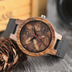 Casual Wooden Men's Watch Broken Leaf Wooden Face - living room furniture