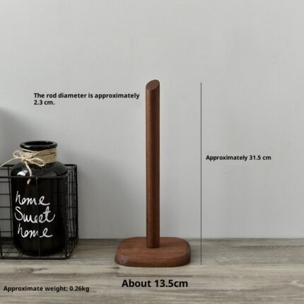 Walnut Solid Wood Roll Paper For Kitchen Uses Storage Rack - bedroom furniture