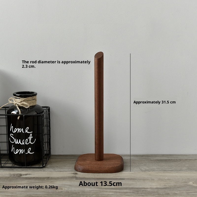 Walnut Solid Wood Roll Paper For Kitchen Uses Storage Rack - bedroom furniture