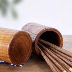 Solid Wood Chopsticks Tube Round Cage Home - home accessories