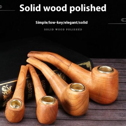 Old-fashioned Hand-polished Solid Wood Pipe - interior design
