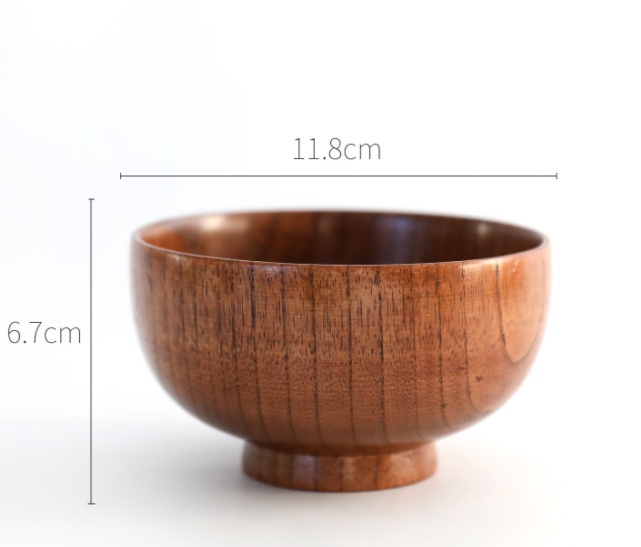 Wooden round wooden bowl - decorative item