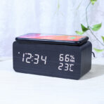 Smart Wireless Charging Wooden Alarm Clock Creative Wooden - modern furniture