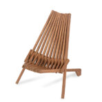 Wood Folding Chair For Outdoor, Low Profile Acacia Wood Lounge Chair For Balcony Porch BackyardPatio Lawn Garden - modern furniture
