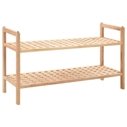 shoe rack, solid walnut wood, 69x shoe rack, walnut wood - bedroom furniture