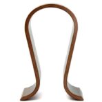 Curved wooden headphone rack - home decor