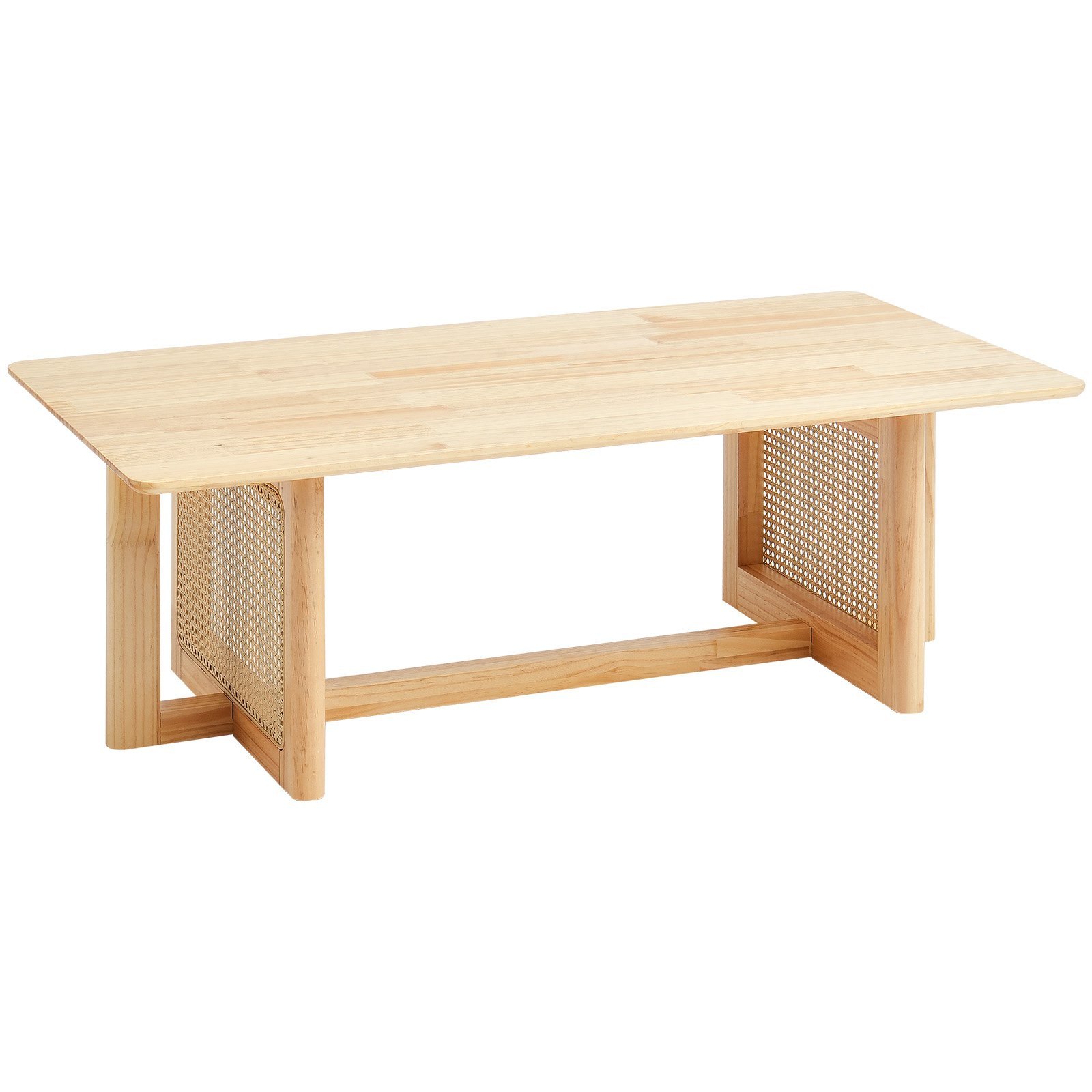 97dbe783-ec4e-4fe9-9516-bb9b3d3f0006.jpg Rattan Coffee Table, Rectangle Rattan Woven Wood Coffee Table With Rubber Wood Top, 47-Inch Modern Boho Storage Coffee Table With Natural Wood Legs, For Living Room, Bedroom & Small Spaces - furniture design