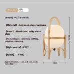 Solid Wood Designer Basket Glass Floor Lamp - interior design