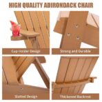 TALE Adirondack Chair Backyard Outdoor Furniture Painted Seating With Cup Holder All-Weather And Fade-Resistant Plastic Wood For Lawn Patio - dining furniture
