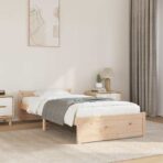 Solid Wood Bed Base, Durable Pine Construction – Without Mattress - handcrafted wood