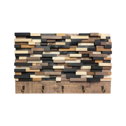 Solid Wood Copper Hook Functional Physical Painting Wall Mural - wooden decor