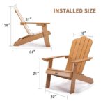 TALE Adirondack Chair Backyard Outdoor Furniture Painted Seating With Cup Holder All-Weather And Fade-Resistant Plastic Wood For Lawn Patio - wood furniture