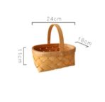 Hand-woven Wood Chip For Picking Fruit Baskets - home decor