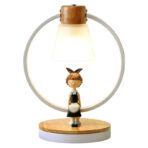 Solid Wood Bedroom Bedside Table Lamp - wood furniture