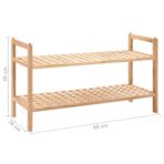 shoe rack, solid walnut wood, 69x shoe rack, walnut wood - interior decor