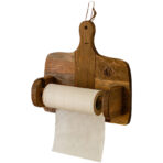 Natural Old Wood Paper Roll Kitchen Tissue Holder - bedroom furniture