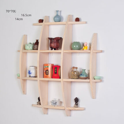 Wall-mounted Solid Wood Wall-mounted Tea Cup Holder - interior decor