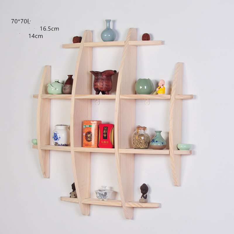 Wall-mounted Solid Wood Wall-mounted Tea Cup Holder - interior decor
