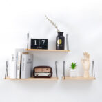 Home Solid Wood Wall Shelf - wooden decor