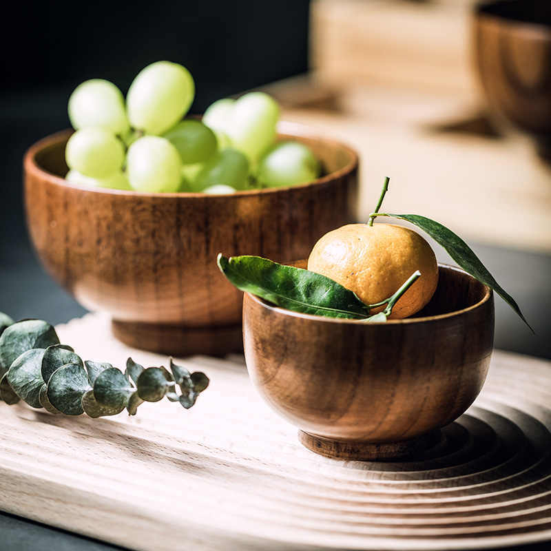 Household Wooden Wild Jujube Wooden Bowl Tableware - furniture design