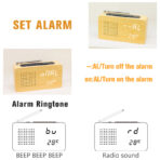 Led Digital Wood Clock Radio Alarm Clock - home decor