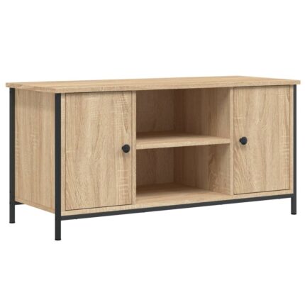 TV cabinet Sonoma oak 100x wood-based material TV cabinet reclaimed wood - furniture design