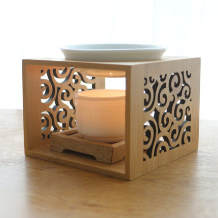 Aromatherapy Lamp Essential Oil Bamboo Wood Candle Holder - furniture piece