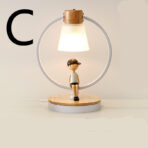 Solid Wood Bedroom Bedside Table Lamp - interior decor