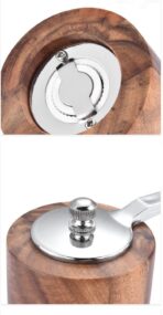 Hand Grinder Salt Pot Acacia Wood - rustic wood