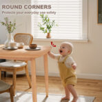 Pine Wood Dining Table For 6, 47 Rustic Rectangular Kitchen Table With Large Tabletop For Dining Room, Natural - furniture piece