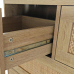 4 Drawer Rattan Cabinet, Suitable For Bedroom, Living Room, Dining Room, Hallway, Easy To Assemble - living room furniture