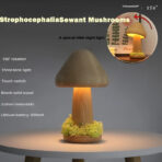Twisted Mushroom Night Warm Light Touch Bedroom Bedhead Night Light Beech Wood LED USB Decorative Atmosphere Lamps Home Decor - bedroom furniture