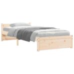 Solid Wood Bed Base, Durable Pine Construction – Without Mattress - furniture design