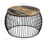 Round Coffee Table Solid Reclaimed Wood - furniture piece