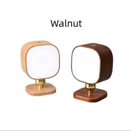 Creative Square Solid Wood Small Night Lamp - quality furniture