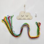 Wood Piece Clouds Barrettes Storage Belt - wood furniture