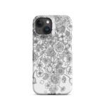 Snap case for iPhone - black and white fo2 - Image 16