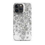 Snap case for iPhone - black and white fo2 - Image 23